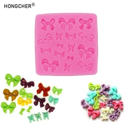 Multi-sized bow DIY resin jewelry accessories drip mold handmade chocolate flip cake baking dessert decoration silicone molds