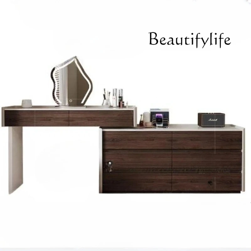 

화장대 Room Light Mirror Wood Vanity Table Stool Nordic Makeup Drawer Dressing Table Luxury Decor Tocador Vintage Bedroom Furnitur