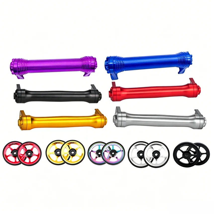 AliExpress NONE Folding Bike Easy Wheel Extension Rod Telescopic Bar Aluminum Alloy Rear Cargo Rack For Brompton Folding Bicycle