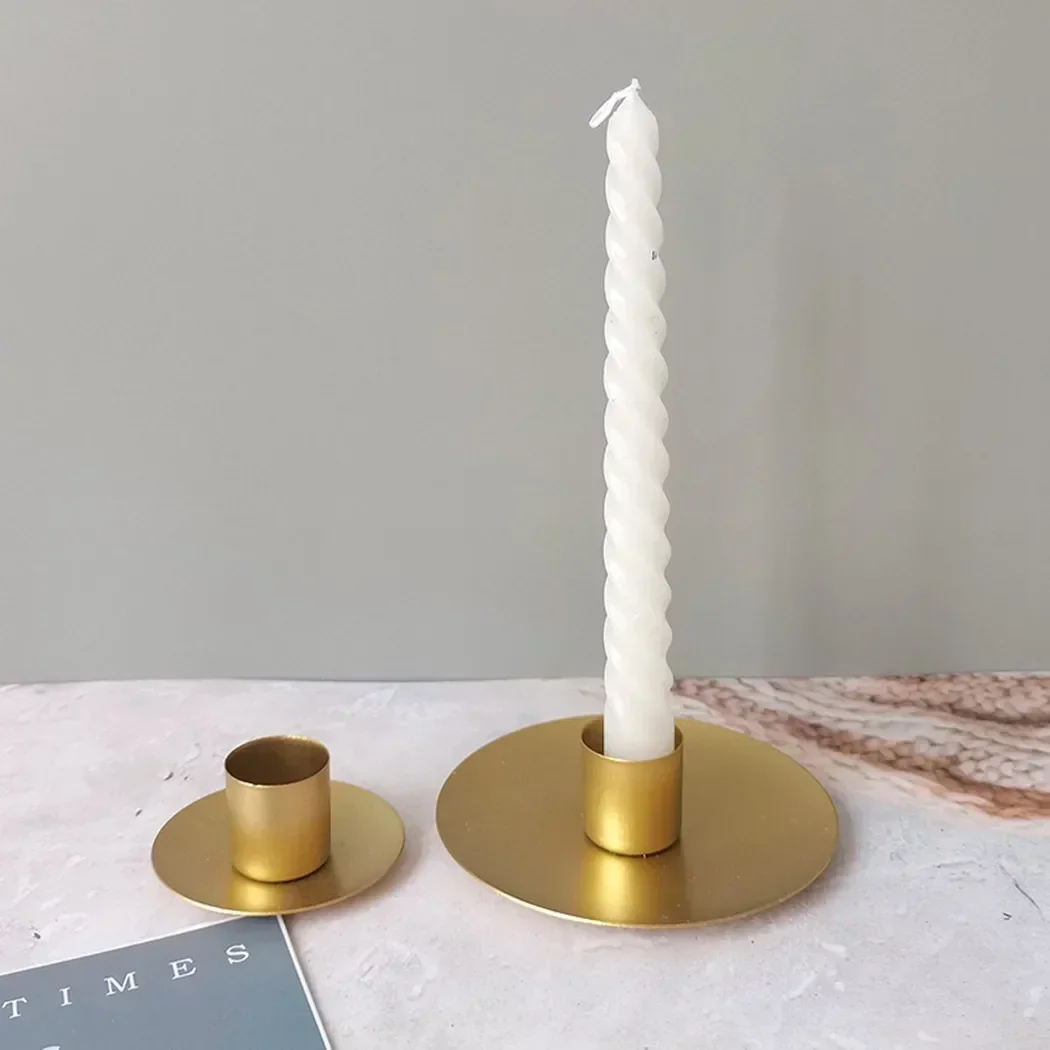 1pcsTaper Candle Holders Votive Candles Holder Traditional Shape Candlestick For Wedding Party Home Decoration Metal Candlestick