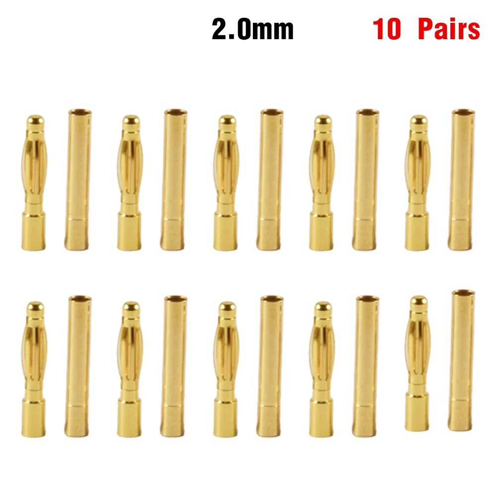 9IMOD 5/10 Paar RC Bullet Connectors 2/3/3,5/4,0/5/5,5/6/8mm Männlich Weiblich Banana Bullet Connector Stecker Vergoldeter Adapter