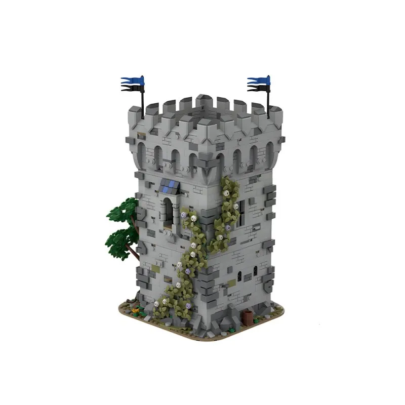 MOC 1838PCS Falcon's Outpost Castle Tower Modular Medieval Fortress Building Blocks Bricks Advanced Building Sets Adults Fun Set