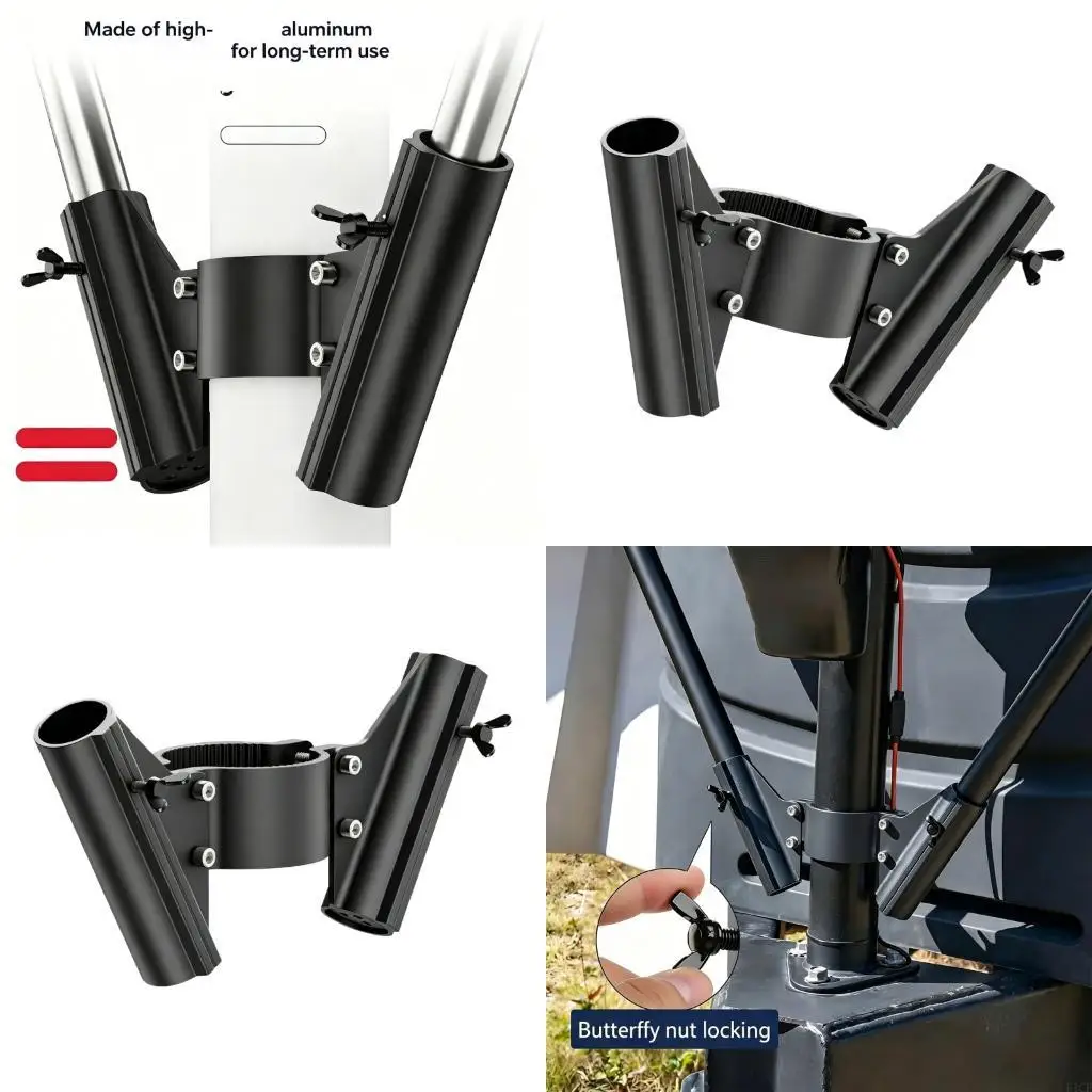 F1CF Vehicle Accessory Flag Mounting Clamp In Lightweight Aluminum Construction For Outdoor Use On 1 Inch Posts