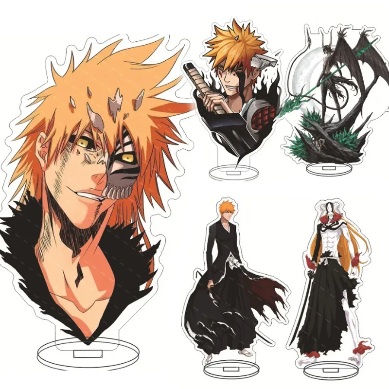 Death BLEAC Anime New Style Figure Mini Stand Acrylic Character Kuchiki Rukia Inoue Orihime Cake Topper Model Fans Collect Toy