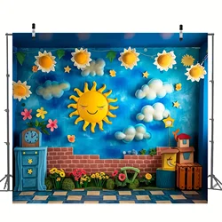 Kindergarten school age return to school shooting party photography background photography studio party decoration supplies