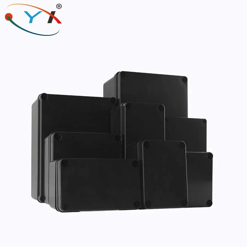 Outdoor ABS plastic power distribution box Electrical power box Industrial fire control flameproof junction box Black waterproof