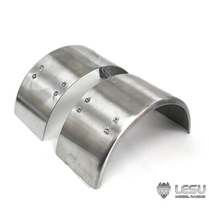 LESU 1/14 Truck Fender Mudguard Semi-Trailer Stainless Steel Metal Made For Tamiya RC Truck 770S FH16 MAN TGX Arocs Accessories