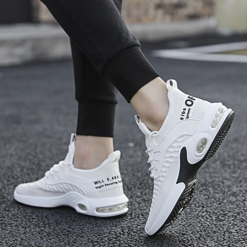 

Повседневная дышащая универсальная студенческая мужская уличная ультралегкая сетчатая спортивная обувь с цветными блоками на мягкой подошве