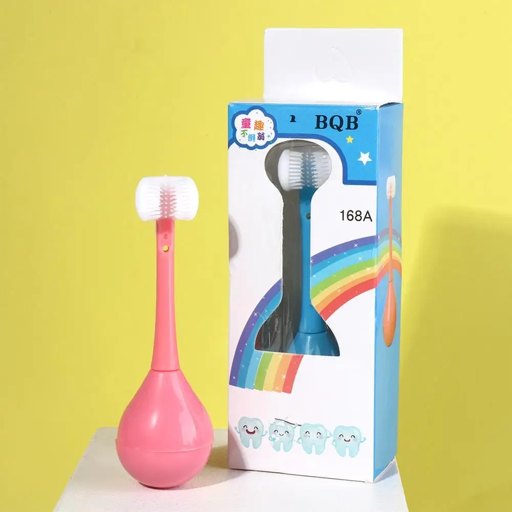 سن 2-12 فرشاة سيليكون لنظافة الفم على شكل حرف U ملفوفة فرشاة أسنان للأطفال ثلاثة جوانب فرشاة أسنان فرشاة أسنان فرشاة العناية بالفم #2