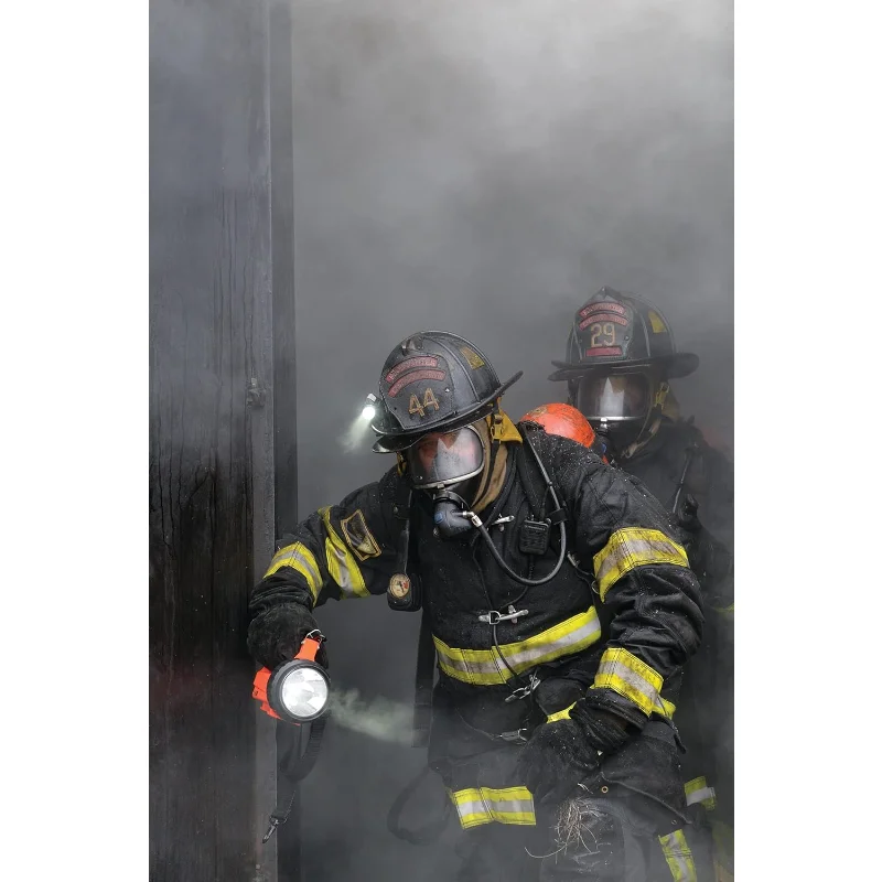 44454 Fire Vulcan LED Flashlight with Dual Rear LEDs, Quick Release Shoulder Strap and Without Charger, Orange - 180 Lumens