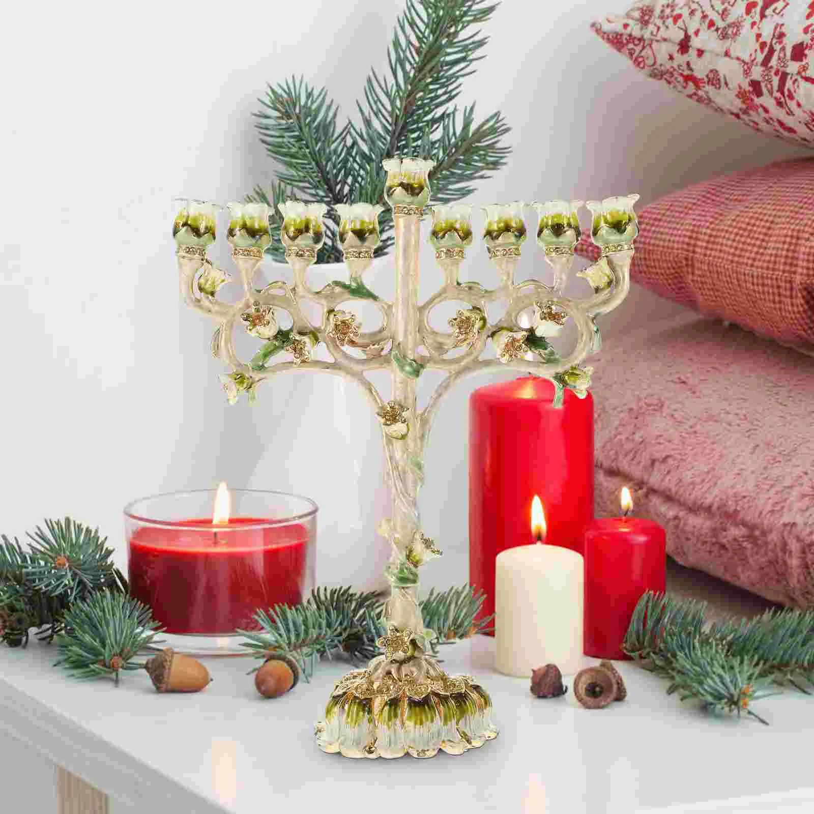 

Tapered Candles Metal Candlestick Holder Decorations Stand for Table Alloy Ornament