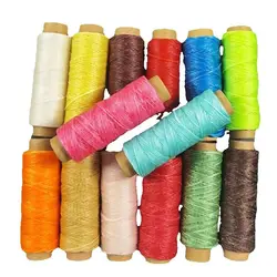 260m Flat Waxed Thread Leather DIY Hand Sewing Stitching Cord 150D 1mm