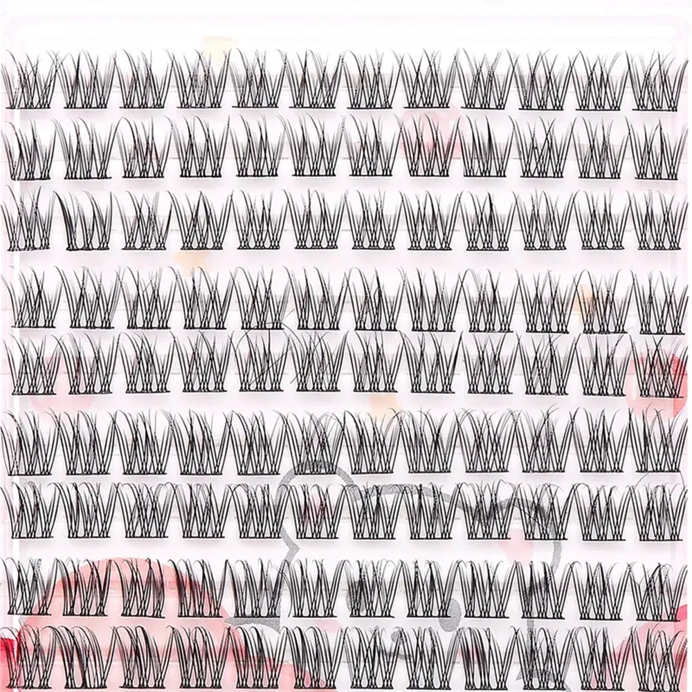 120 Pcs False Eyelash , Cartoon-Style Natural Look,  Dense and Fluffy, Crossed Design for Realistic Bundles, Ideal for Novices