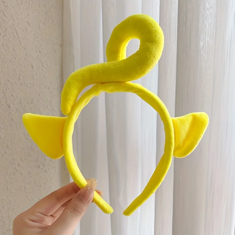 1 schattige polyester hoofdband, geweven gezichtsmaskerhoofdband, leuk accessoire voor normaal haar, geen elektriciteit of batterijen nodig