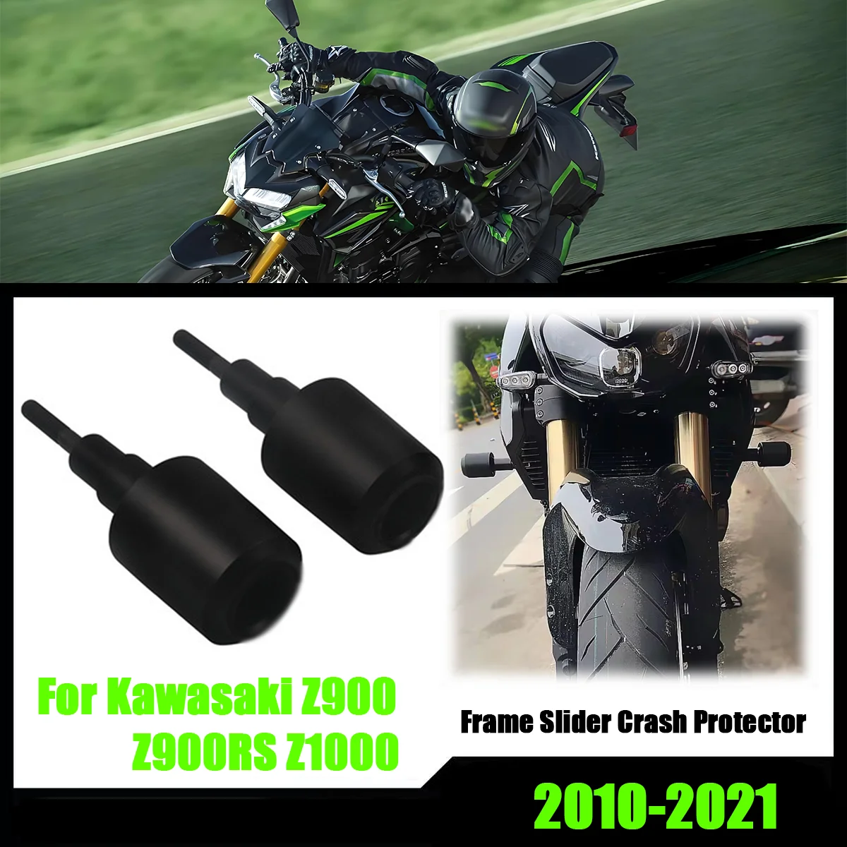 

Suitable for Kawasaki Z900 Z900RS Z1000 frame slide crash protection Motorcycle accessories fall protection 2010-2021 2019 2020