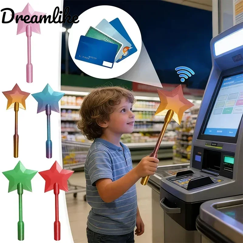 

Creative 3D Printed Wand Tap To Pay Lightweight Portable Star Magic Wand Holder Funny Credit Card Holder Daily Use