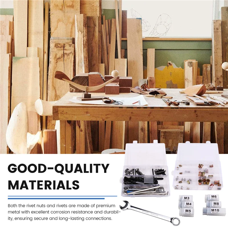 RMWIN-Manual Rivet Nut Pulling Tool Riveting Manual Threaded Rivet Pulling Tool Withfemale Rivet Nut Tool Simple Riveting Tool