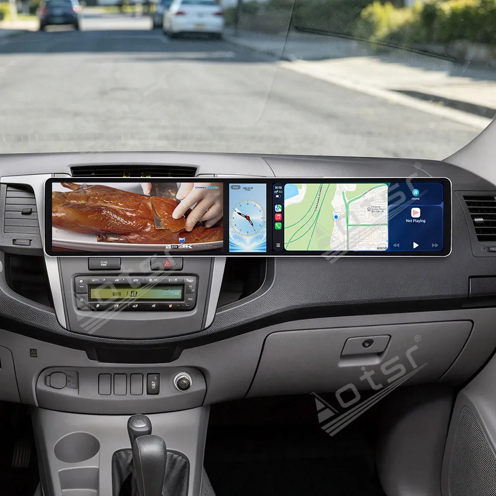Triple Screen Android Radio For TOYOTA Hilux 2002~2009 Car Stereo CarPlay Android Auto Navigation Multimedia Player Head Unit