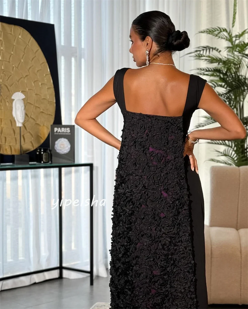 Maßgeschneidertes Heimkehrkleid, A-Linie, quadratischer Ausschnitt, lange Kleider, exquisites, hochwertiges Anlass-formales Abschlussball-Partykleid für Frauen