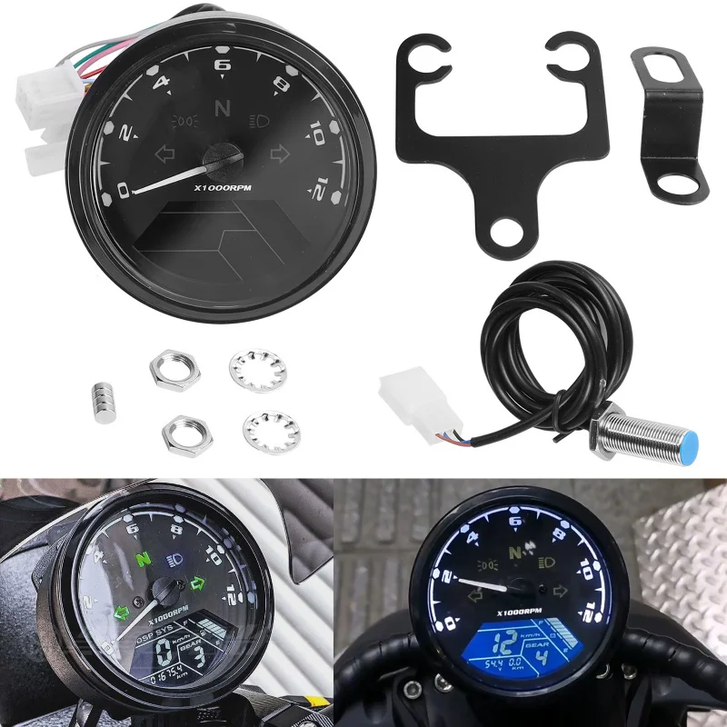 Motorcycle , Retro Modified , Odometer, LCD /New Instrument Cluster