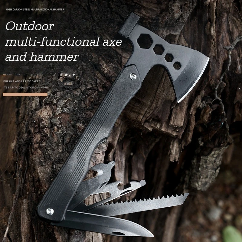 

High Quality Outdoor Multi-functional Axe Camping Tool Ground Hammer Waist Axe Survival Portable Combination Hand Tool