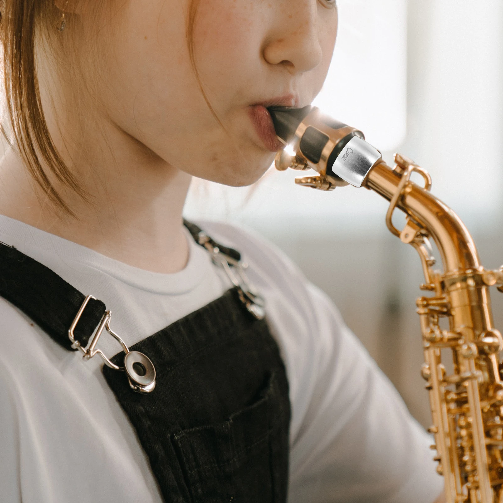 

Mouthpiece Clamp Saxophone Reed Clip Parts Alto Fastener Adjust Silver Metal Ligature