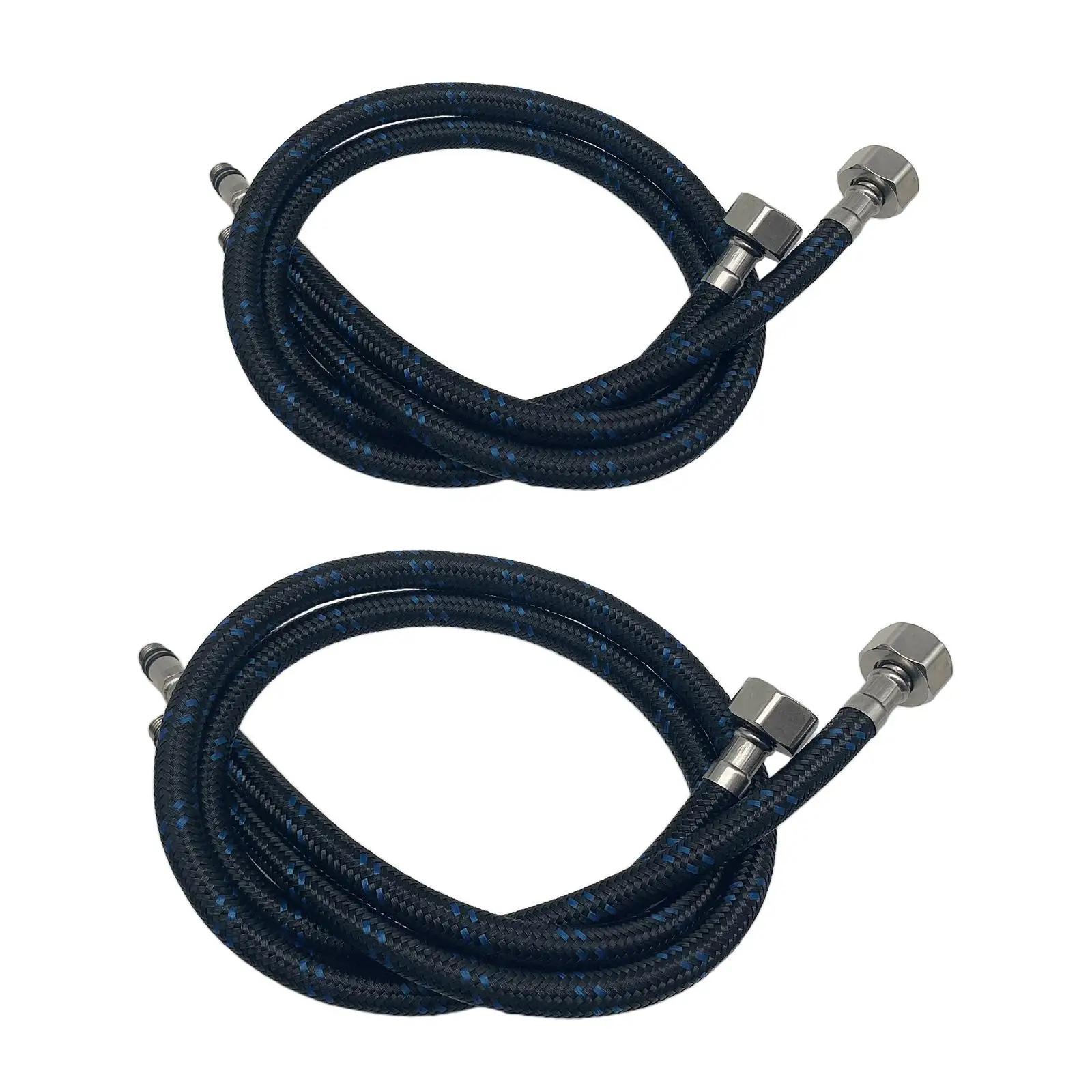 2Pcs Solid Brass Faucet Connector Braided Supply Hose M10 Male Connector,Easy Installation