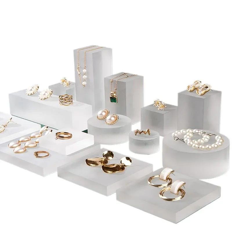 Creative Acrylic Jewelry Display Stand Set for Earrings Ring Bracelet Necklace Decorative Bracket Holder for Jewelry Store