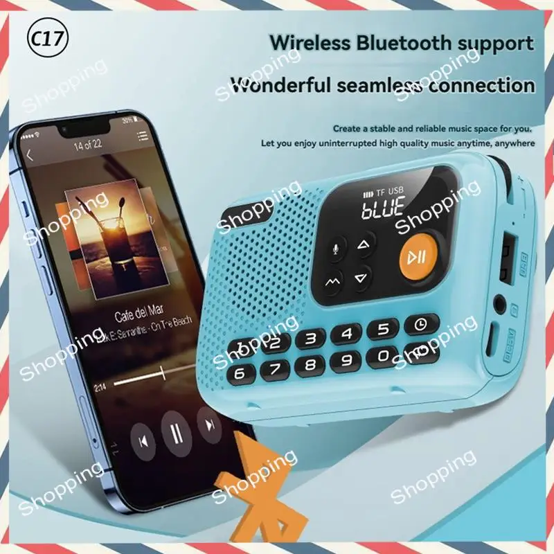 M20K Portable FM Radio Wireless Bluetooth Speaker Recorder Withled Screen Support TF Card U Disk Forhome Outdoor A