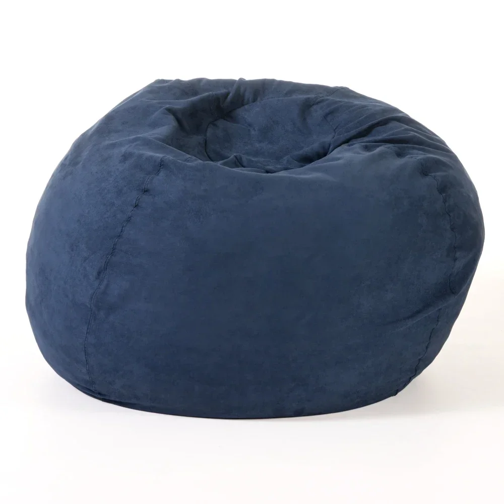 5-Foot Comfortable High-Density Shredded Foam Bean Bag Chair Removable Microsuede Cover Ideal Reading and Bedroom