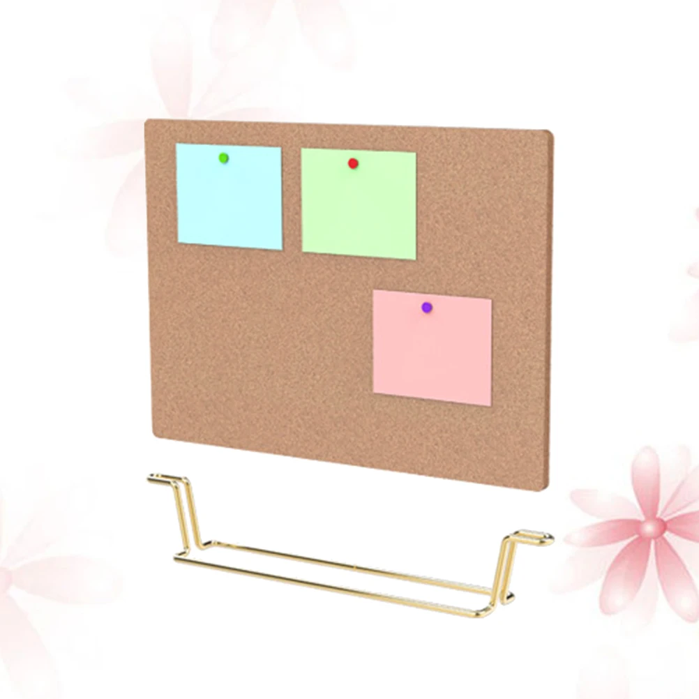 

Jojofuny Cork Board with Golden Base Wooden Pin Smooth Writing Easy Mount Memo Notice Board for Home Office Classroom