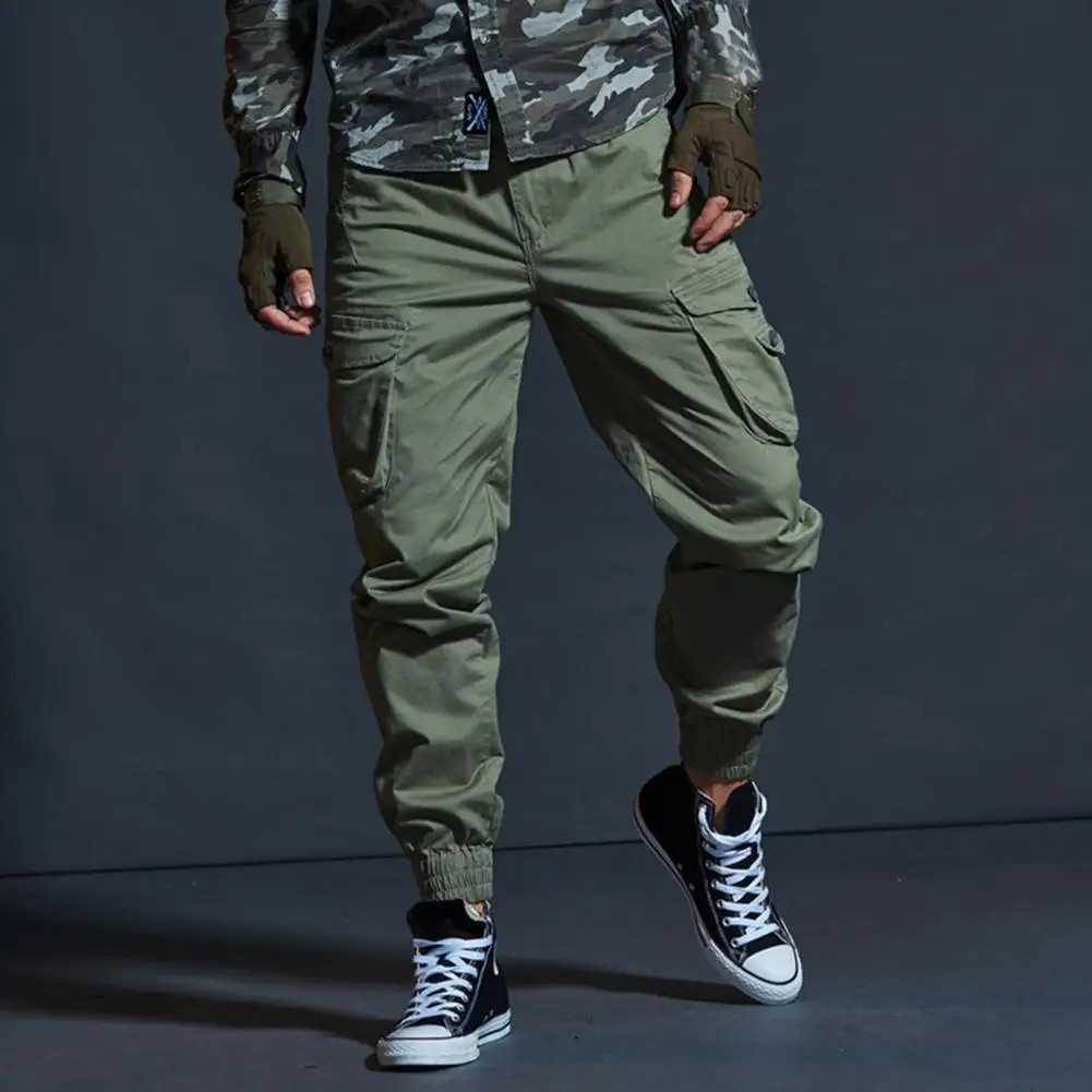 

Men Military Joggers Cargo Pants Camouflage Cargo Pants Multi Pocket Army Trousers Zipper Fly Joggers Sport Pants