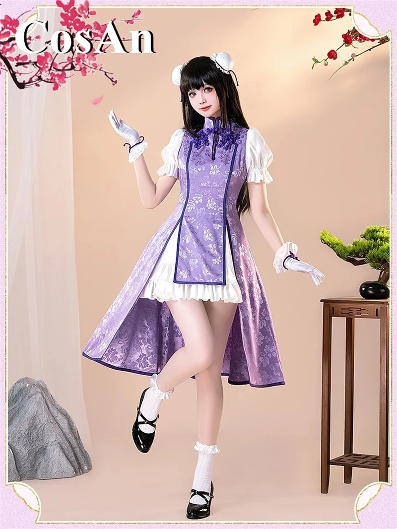 CosAn Anime Puella Magi Madoka Magica Kaname Madoka/Akemi Homura Cosplay Costume Dress Skirts Role Play Clothing College