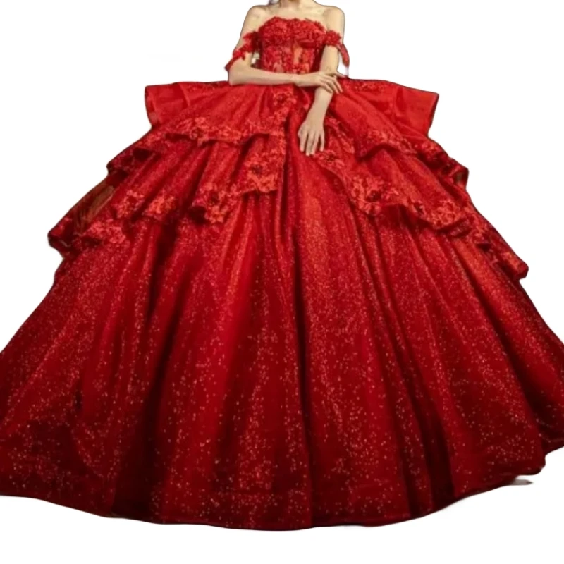 Customized Luxury Quinceanera Dress Sweet 16 14 Girls Princess Birthday Party Prom Gown Puffy Skirt Formal Pageant Wear Vestido