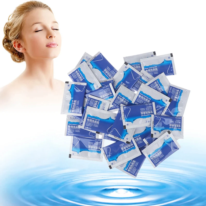 30pcs Nasal Wash Salt Rinse Mix Allergic Rhinitis Relief Nose Cavity Protector Irrigation for 2.7/4.5g Adults Children Nose