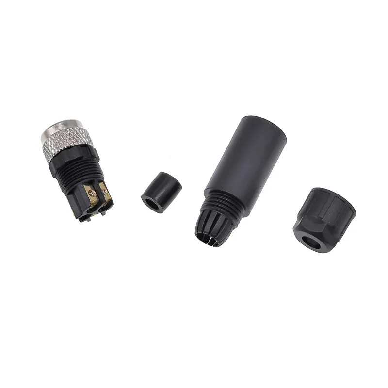 1Pcs M8 Sensor Connector Non-welding screw connection Metal A Code Bend Angle 3pin 4pin IP68 Straight Waterproof Connectors