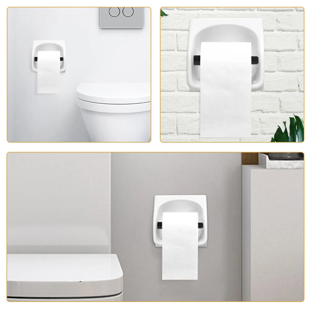 3Pcs Spring Loaded Toilet Paper Rod Replacement Plastic Roller Insert for Bathroom Hotel Kitchen Easy Install Adjustable Spindle
