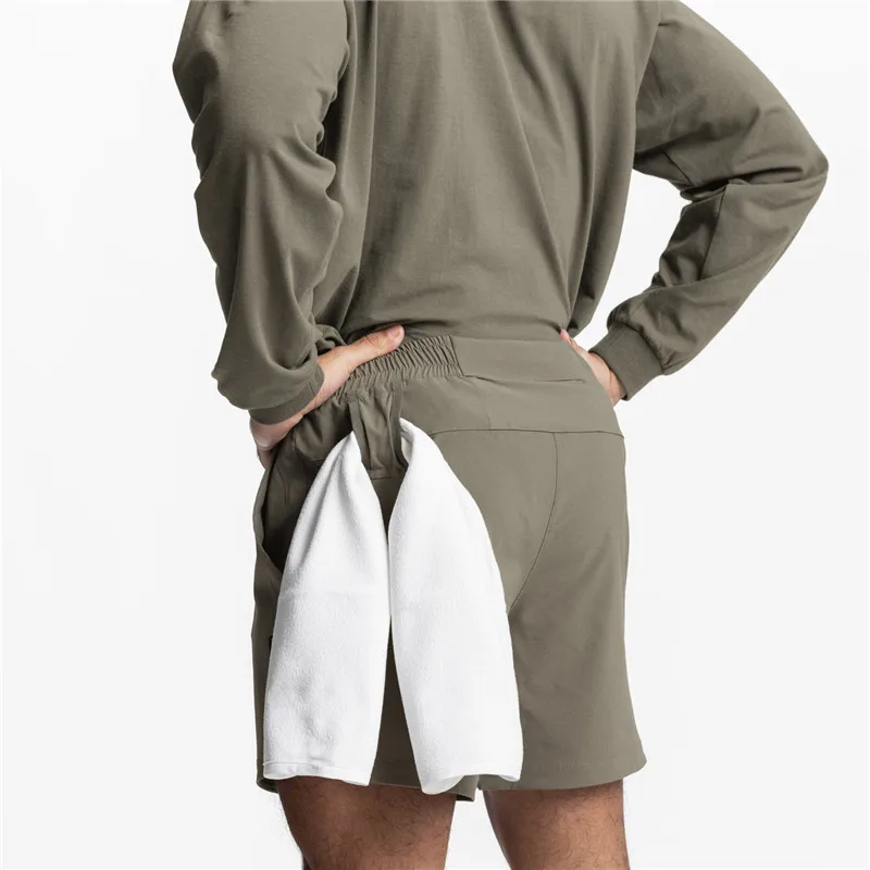 Men Shorts Quick-Dry Sport Short Pants Casual Running Basketball Shorts Pocket Beach Crossfit Shorts Man Sweatpants Gym Clothing