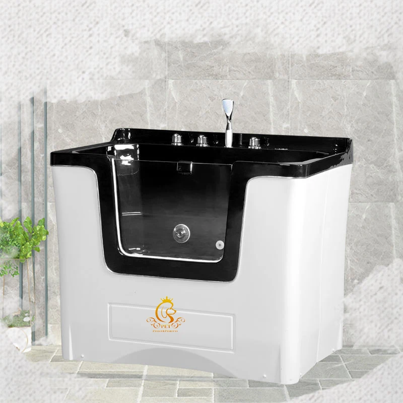 EUR Professional Eco-Friendly PET Acrylic Bathtub with Colorful LED Light Spa Shower for Dogs and Cats Bathroom Accessory