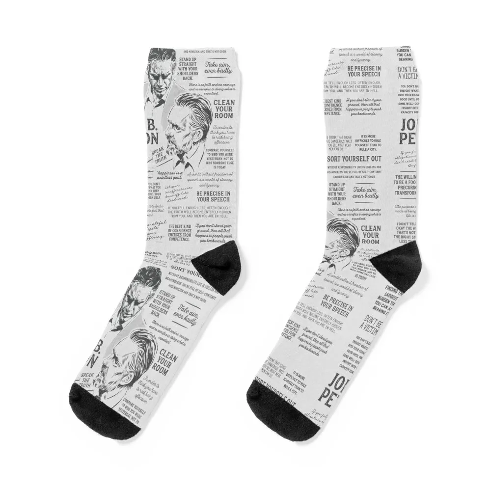 Jordan Peterson - Many Quotes Socks anti-slip with print custom Men's Socks Women's