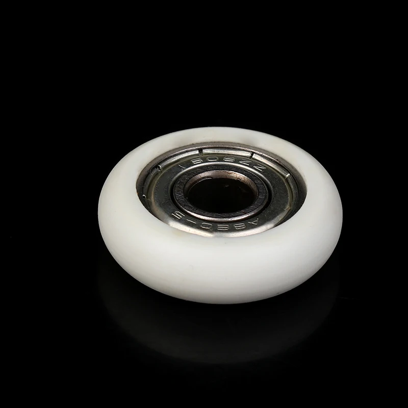 1PC 608 ZZ 8*30*8.5mm POM Nylon Round Type Roller Wheel POM Wrapped 608ZZ Bearing Pulley Plastic Wheel Hardware White