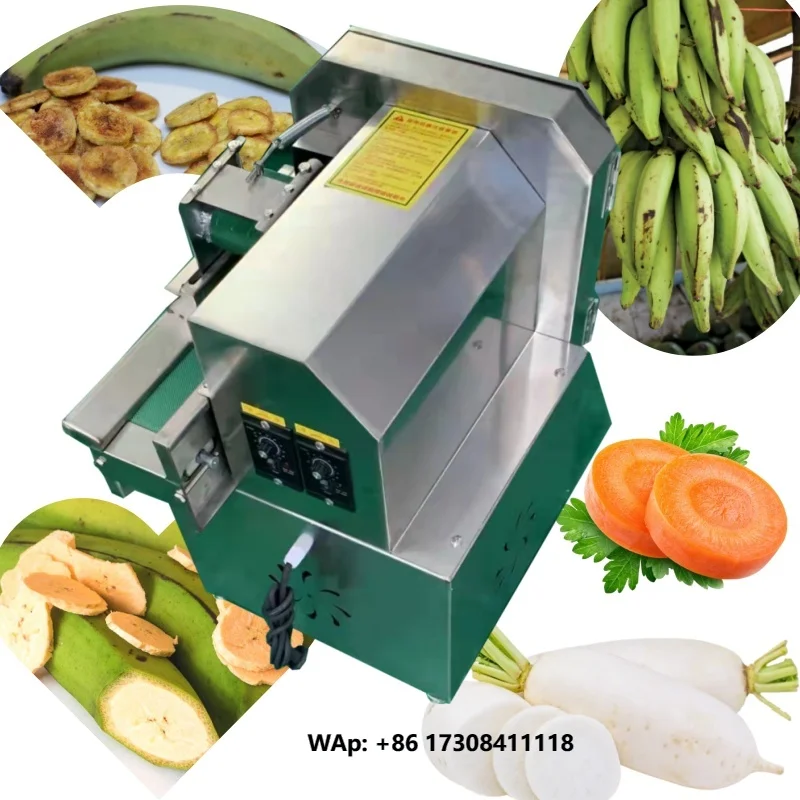 

Plantain Cucumber Cutting Machine Fruit and Vegetable Slicer Green Onion Cutter Machine Automatic Electric Vegetable Cutter