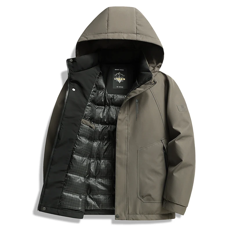 Men's Fashion Windbreaker Parka Coat Streetwear Overcoat Outdoors Windproof Casual Autumn Winter Warm Hombre New Male Jacket