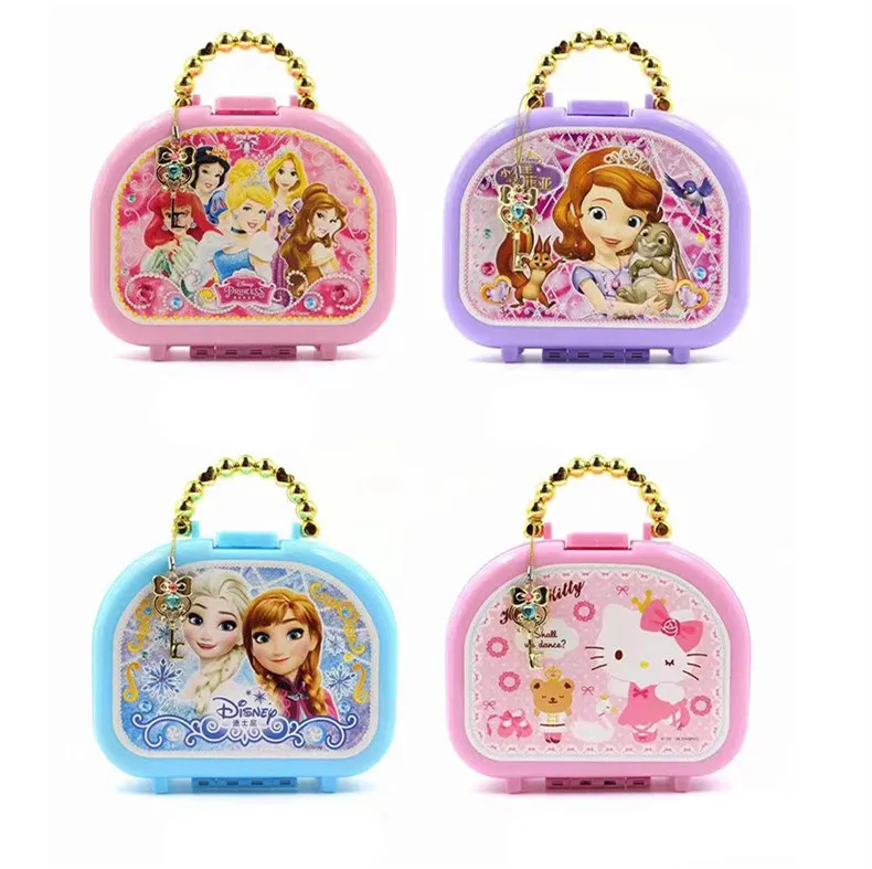 [Funny] Disney Frozen Sofia the First princess Hello Kitty Cute cartoon nail art set play house Toys Creative girl best gifts