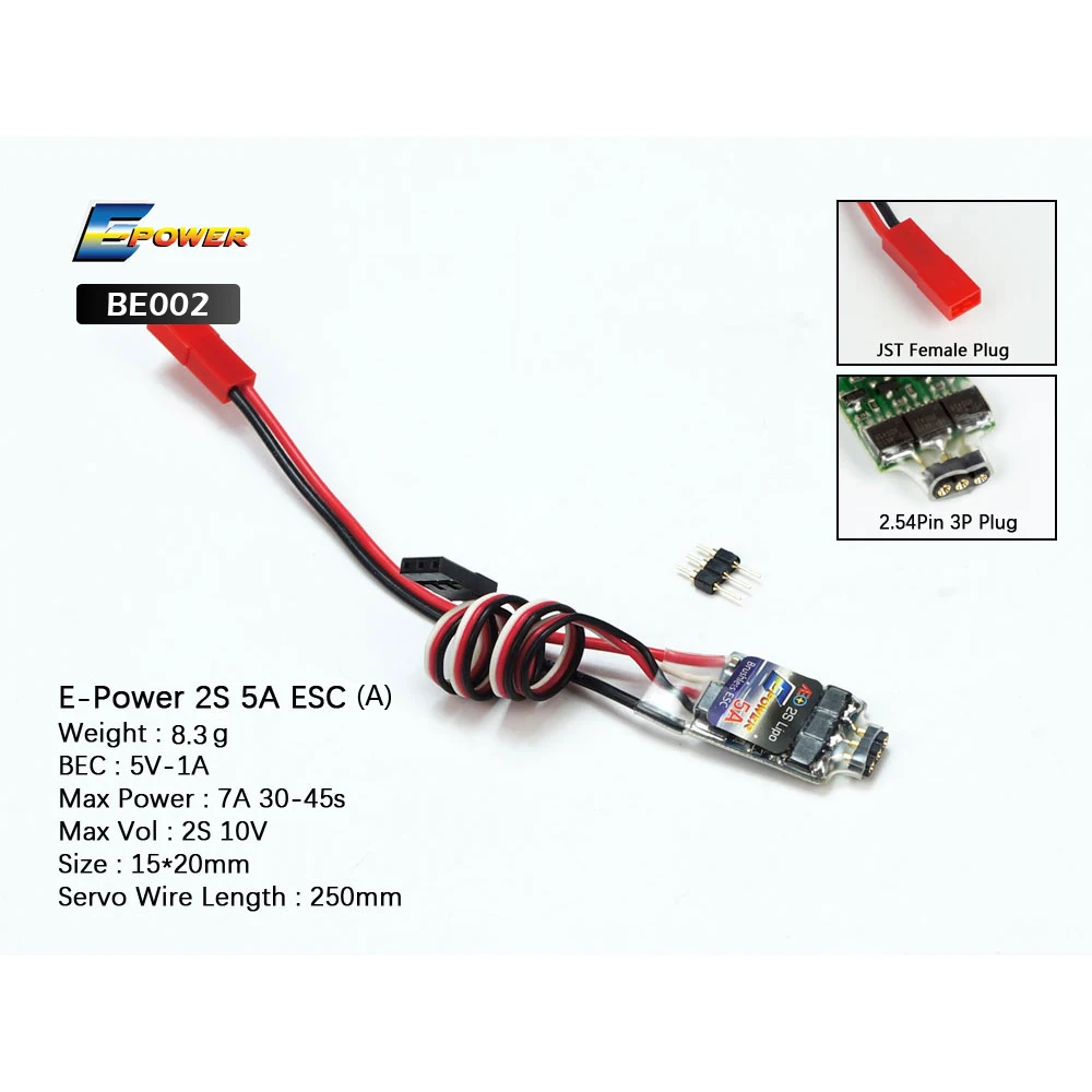 AEORC E-Power Brushless ESC Electronic Speed Controller for RC Airplane Drone Car Boat Hobby Parts 5A 1S/2S ESC 10A 20A 30A 40A