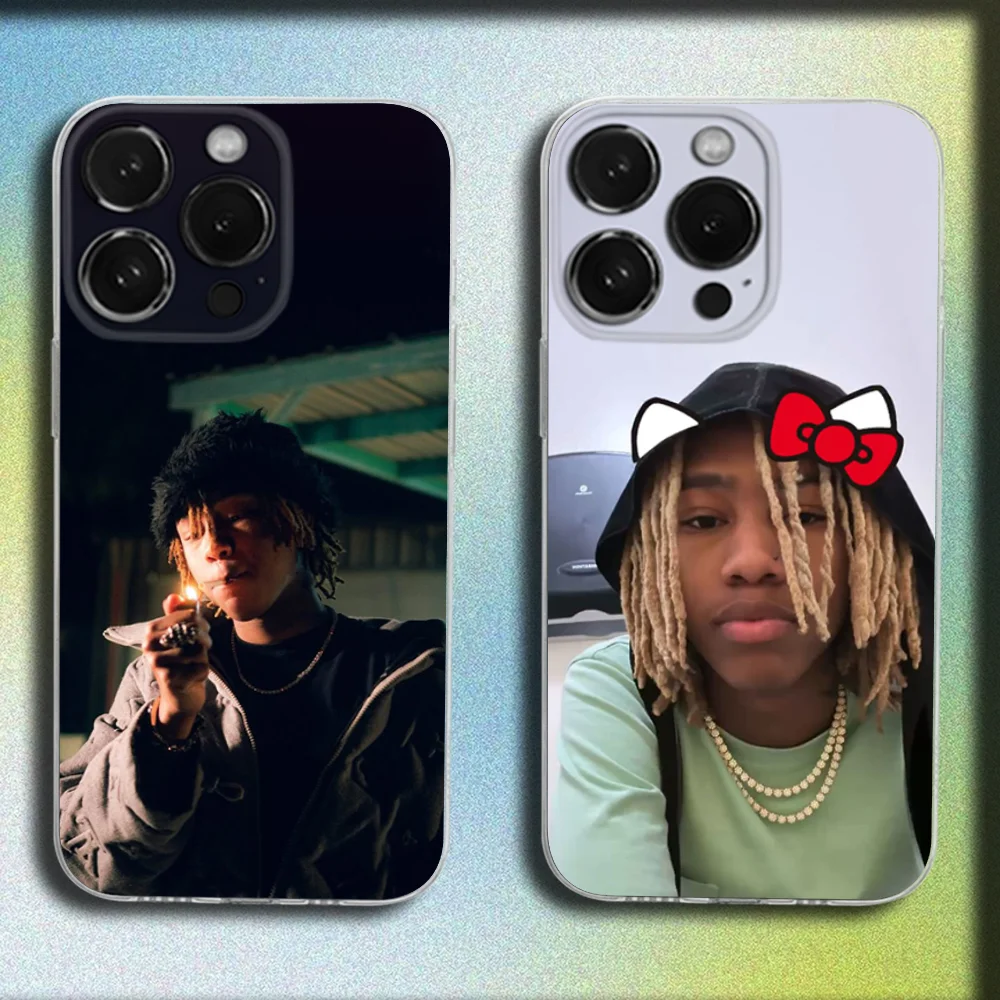 Funda de teléfono Singer Rapper r-rich Amiri para iPhone 16,15,14,13,12,11 Plus,Pro,Max,XR,XS,Plus,SE,Mini cubierta suave transparente