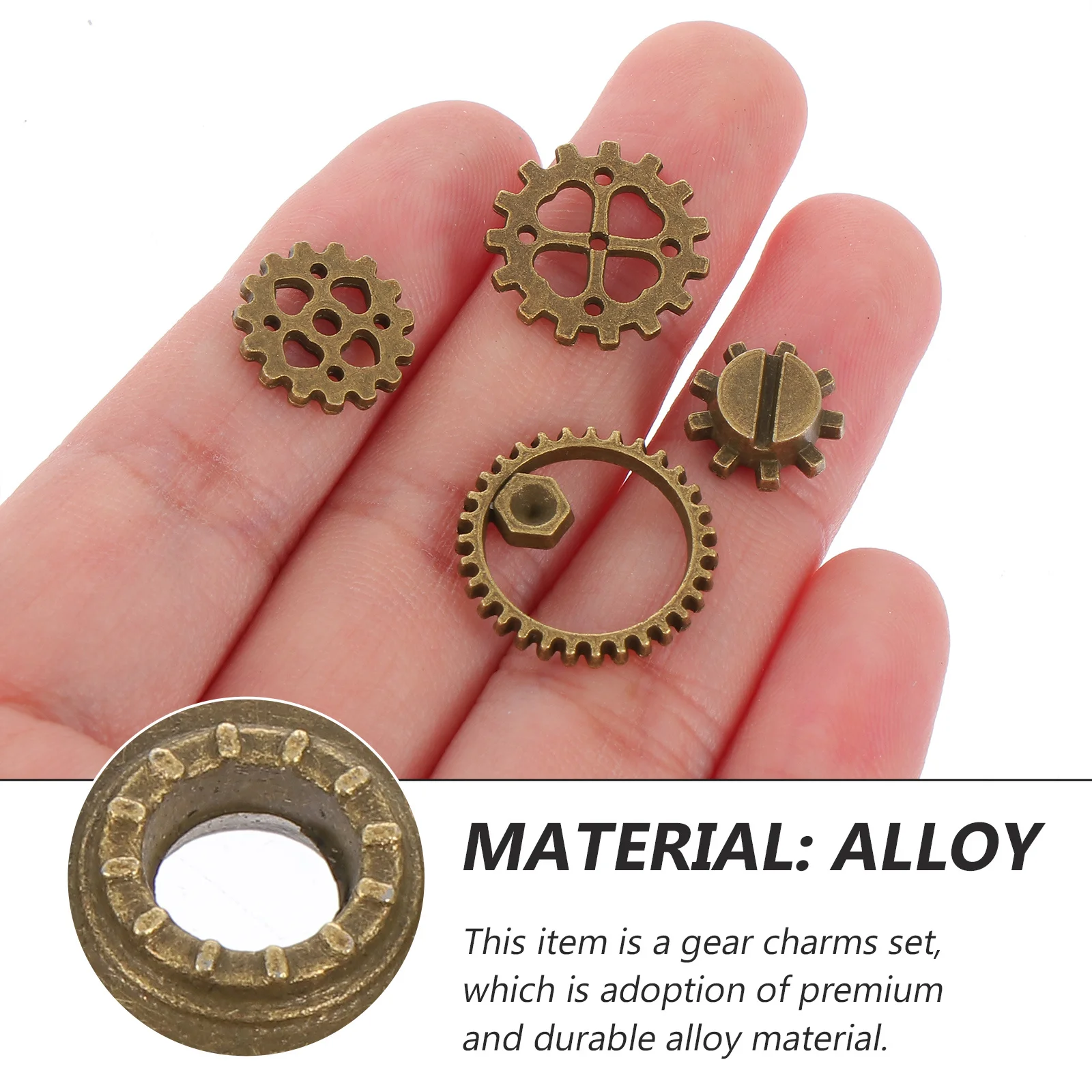 

2pcs Retro Punk Gear Charms Set Diy Jewelry Making Findings Necklace Pendants Bracelet Decor Steampunk Metal Craft Vintage