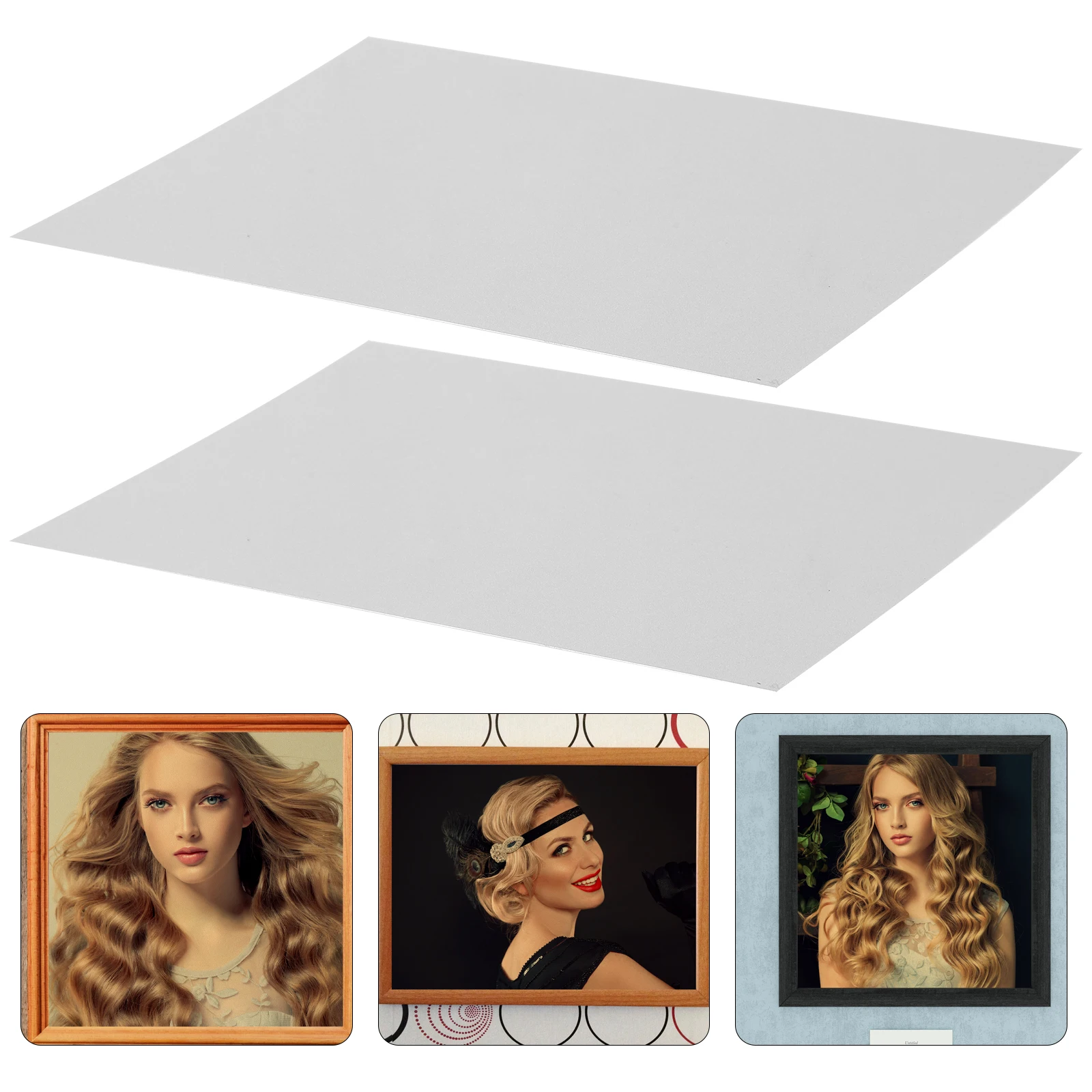 

6pcs Blanks Aluminum Sheet Metal Photo Sign Diy Sublimation Board Simulation Blank Metal Decorative Plate Party Home Wall Poster