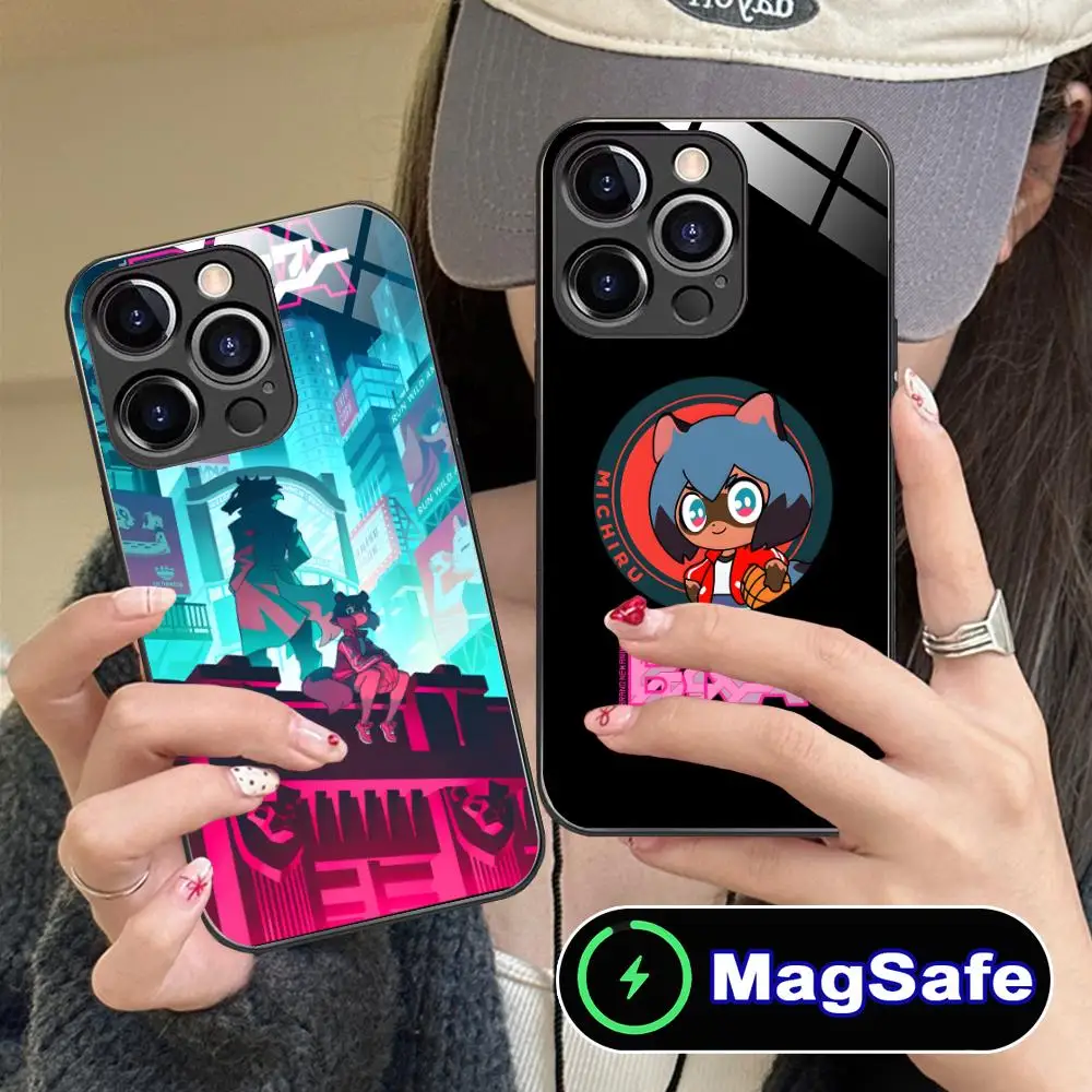 

BNA Michiru Kagemori Phone Case for iPhone 16 15 14 13 12 11 Pro Max Plus Mini MagSafe Glass Colour Printing Pretty Smartphone