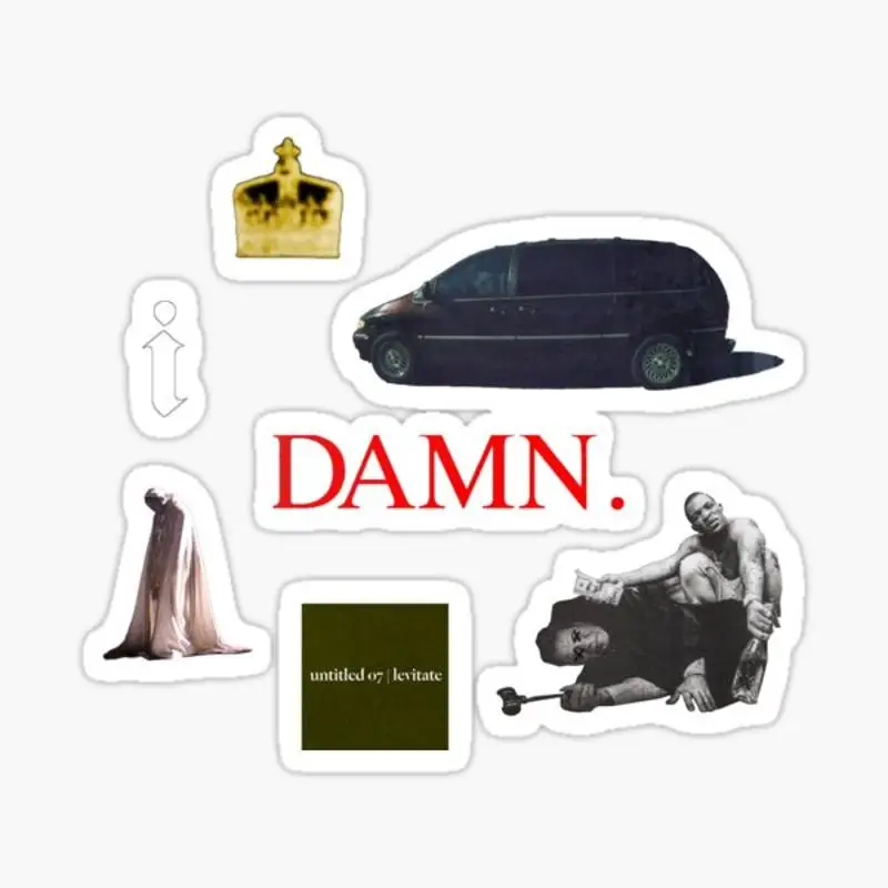 kendrick lamar pack 2 Sticker for Laptop Decor Bedroom Car Cute Cartoon Art Fashionable Public Suitcase